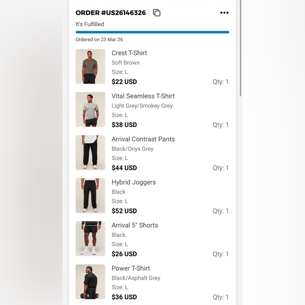 Gymshark bundle tops and bottoms(brand new)